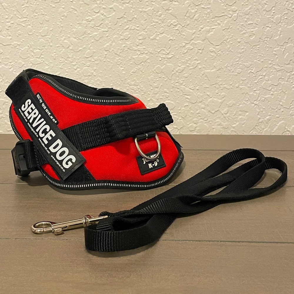 Service dog harness and leash